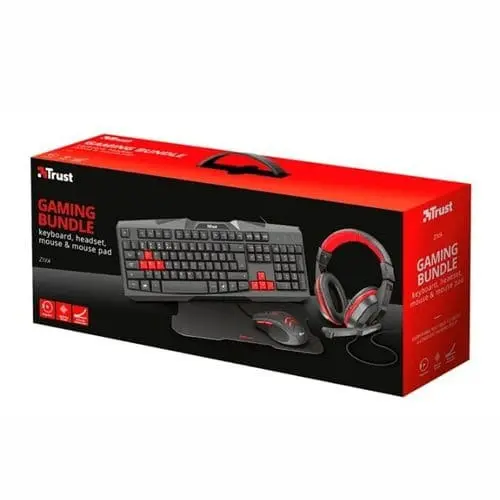 Combo Trust 4 en 1 Home Office Primo Teclado Audifono Mouse Pad Mouse - Imagen 2