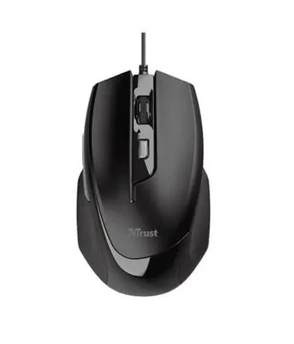 Mouse Trust Alambrico Basi Negro